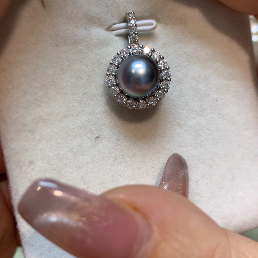 海水珍珠颈饰银S925镶嵌