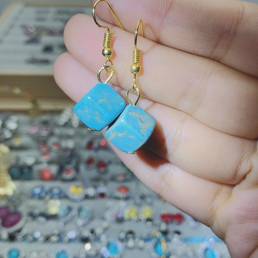 【闪购商品】托帕石耳饰银S925镶嵌