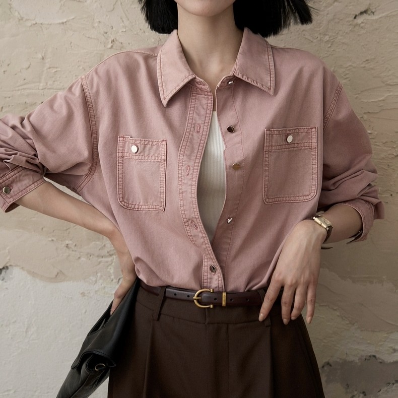 笑涵阁干枯玫瑰牛仔衬衫，考虑好拍，no退换，随意退不补运费小黑屋