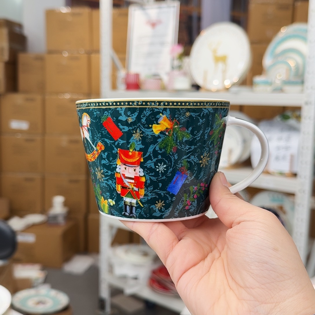 骨瓷马克杯520ml2个外贸骨瓷