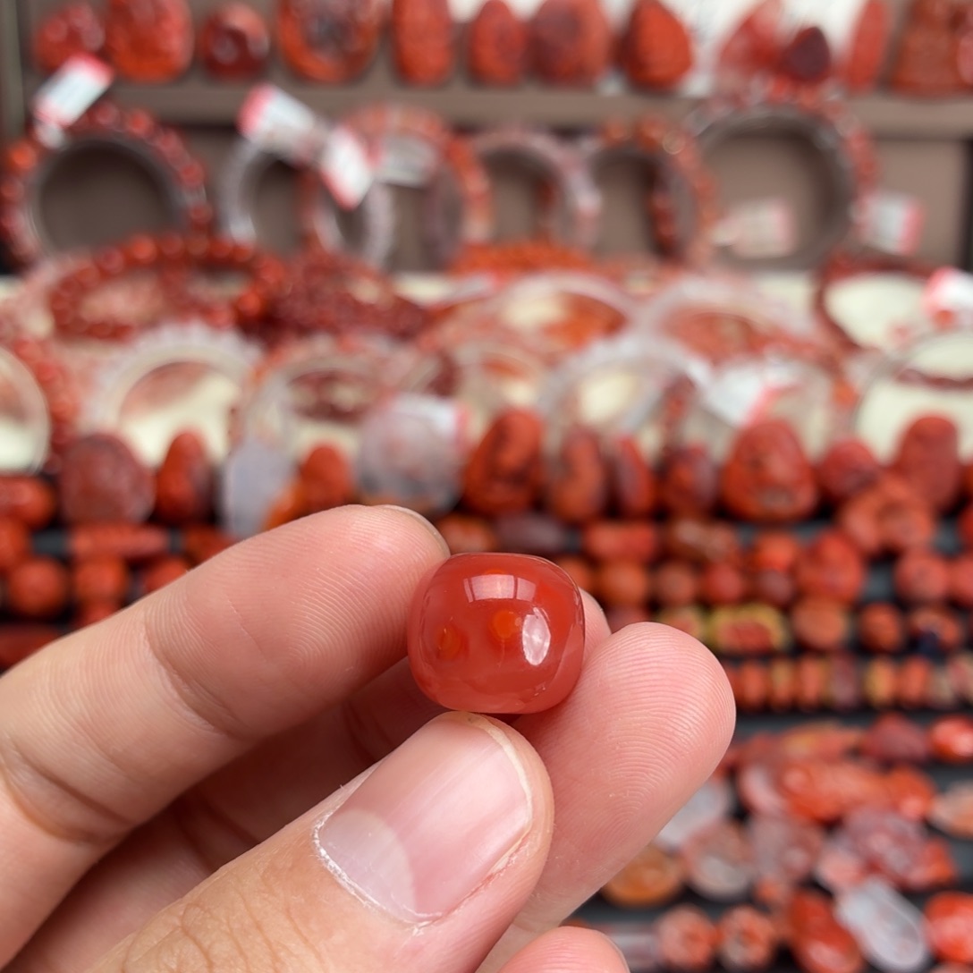 南红玛瑙未镶嵌颈饰老型珠14+