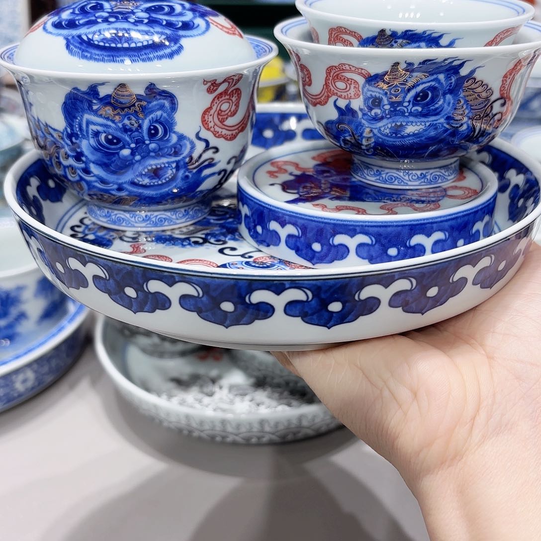 盖碗景德镇高温茶具