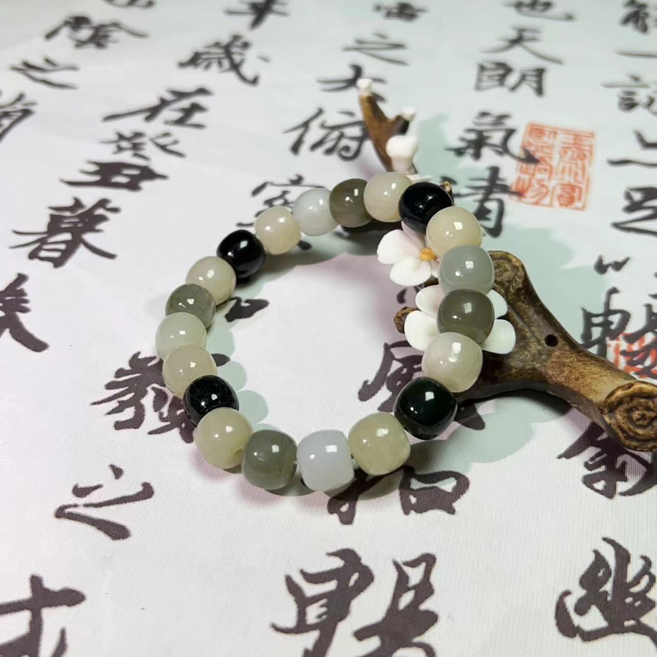 天然和田玉多宝手串多样性发其一1080135