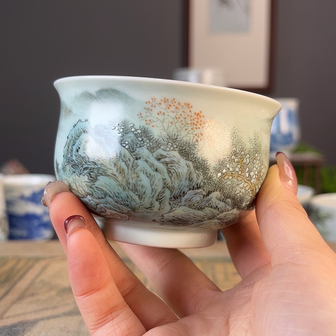 杯景德镇陶瓷茶杯多人
