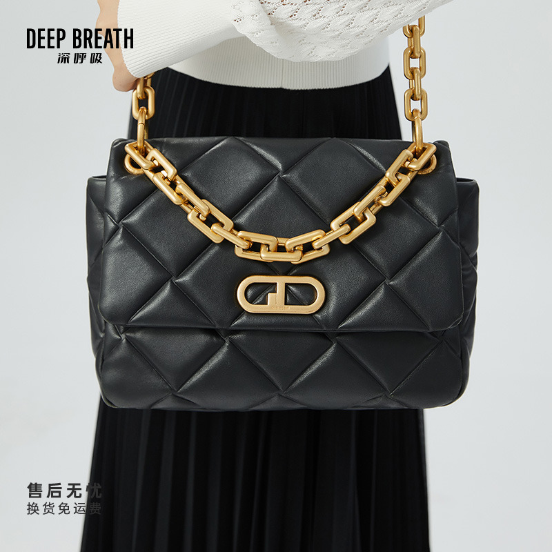 DEEP BREATH深呼吸女包链条枕头包斜挎包中号AB10184