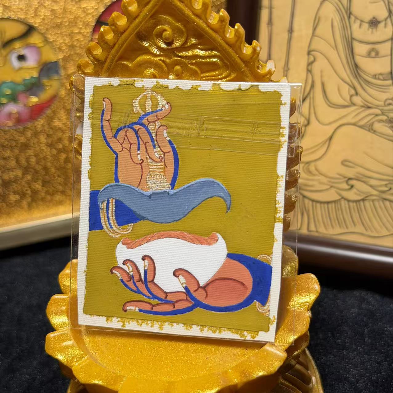 佛手-热贡纯手绘唐卡