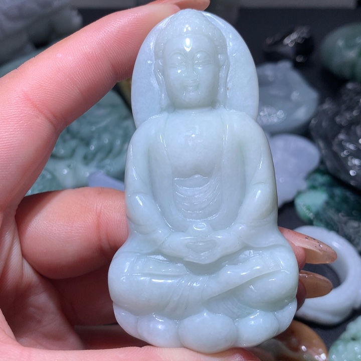 翡翠未镶嵌颈饰保真天然A货翡翠