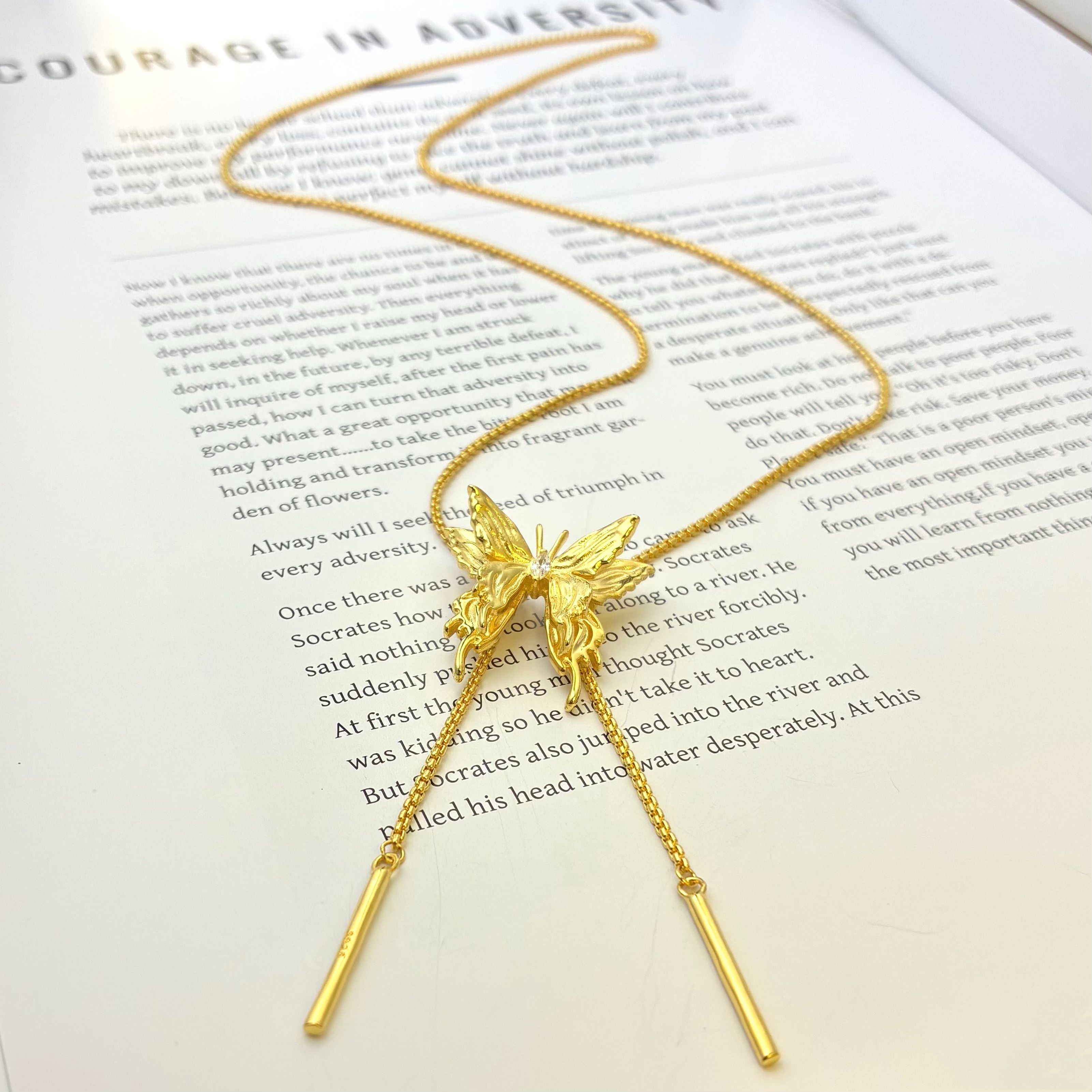 925银银制品 银蝴蝶套链【小北珠宝质检】ZJH147Z88多样性发一