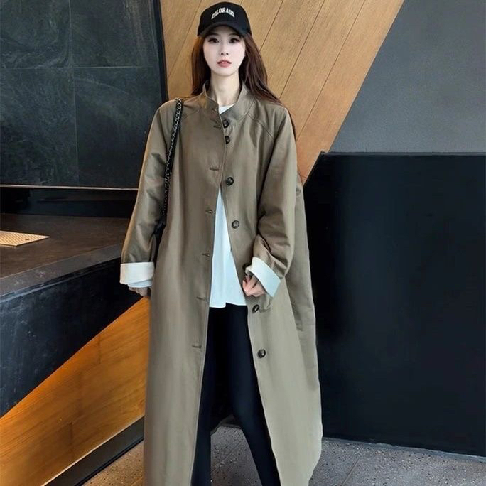 25年长款风衣冬季新款白鸭绒垂感显瘦保暖休闲女款外套