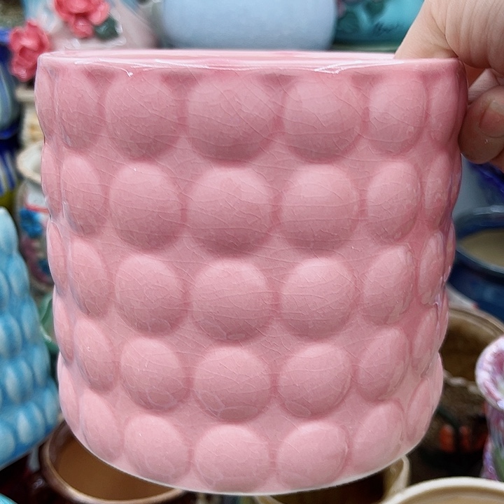 多肉绿植陶瓷花盆9.9包邮，有孔