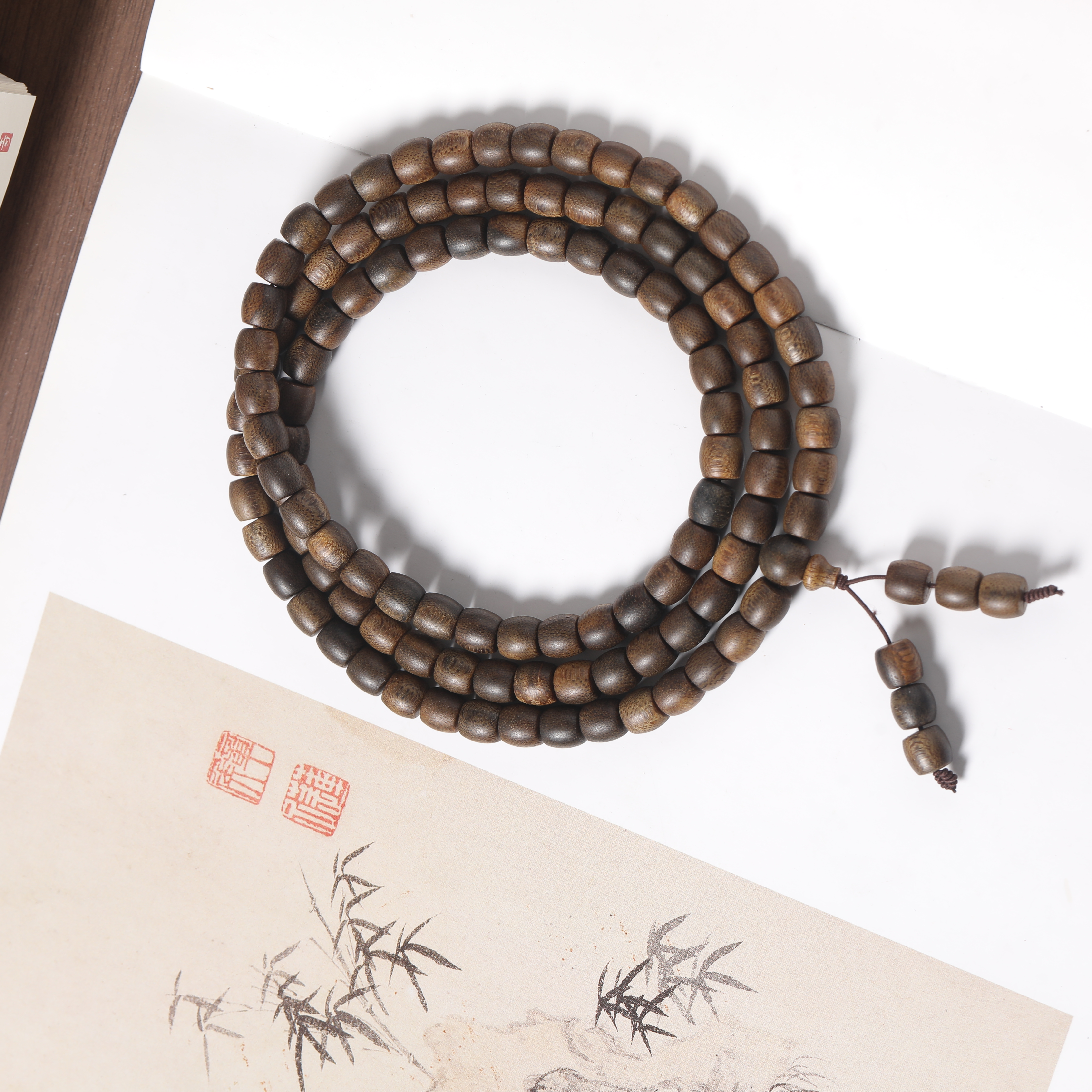 沉香【境一】G009 '特选‘’昆仑梅格0.8多圈桶珠手串（多样性发货一条