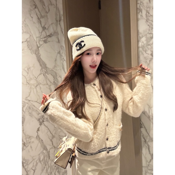 【Meng服饰】秋冬韩系慵懒风针织开衫女