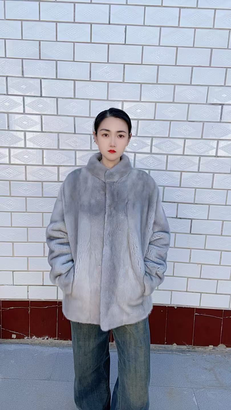 蓝宝石立领外套女款女士