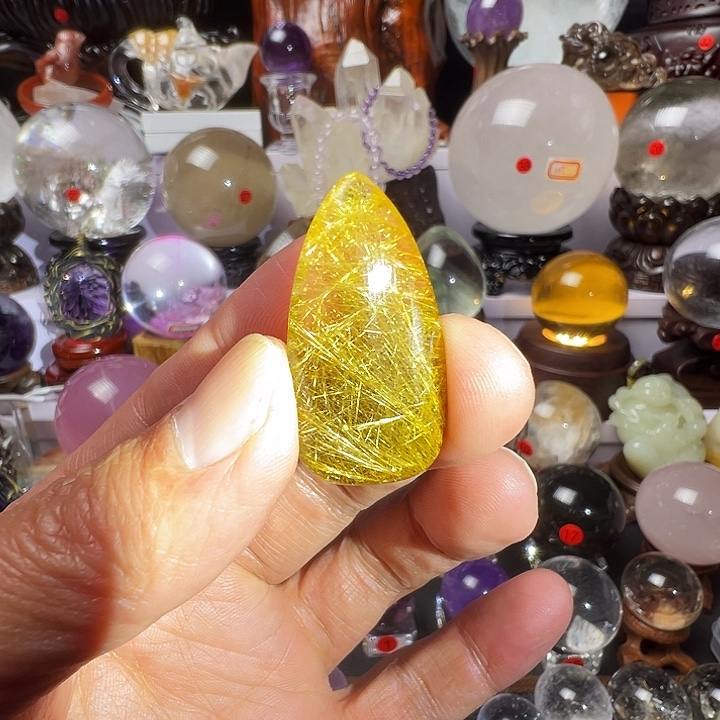 未镶嵌颈饰发晶天然金发晶