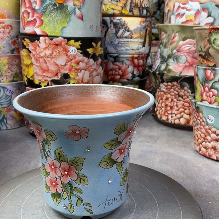 红陶景德镇艺术手绘作品