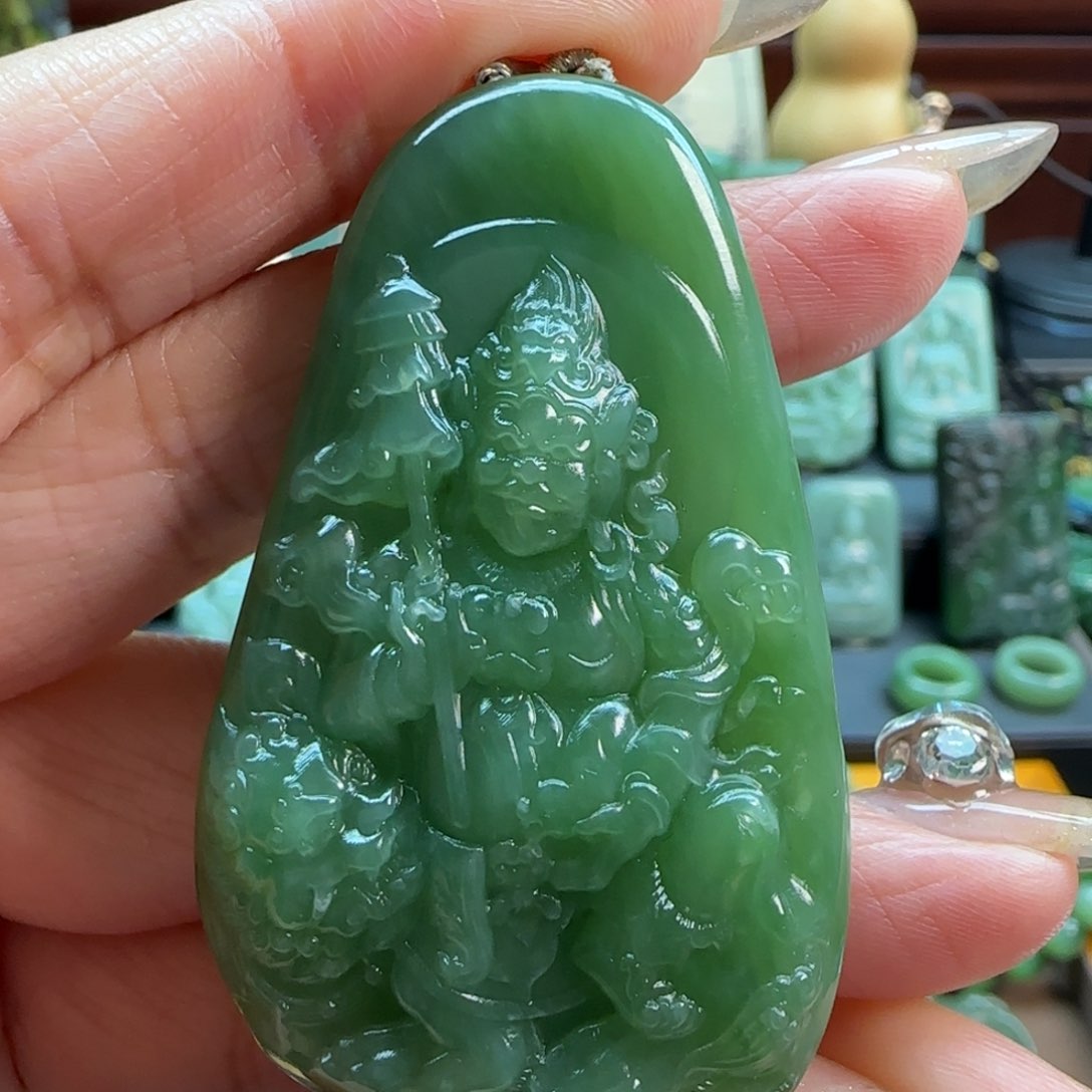 和田玉（碧玉）吊坠(不含链)未镶嵌