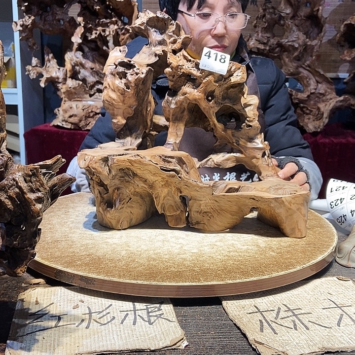 败***山418。株木随行根艺