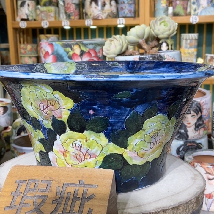 红陶景德镇艺术手绘作品