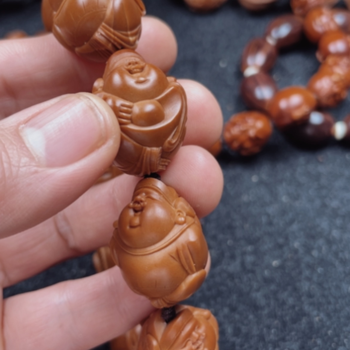 【闪购商品】橄榄核手串/手链抢**陆橄榄核雕财神