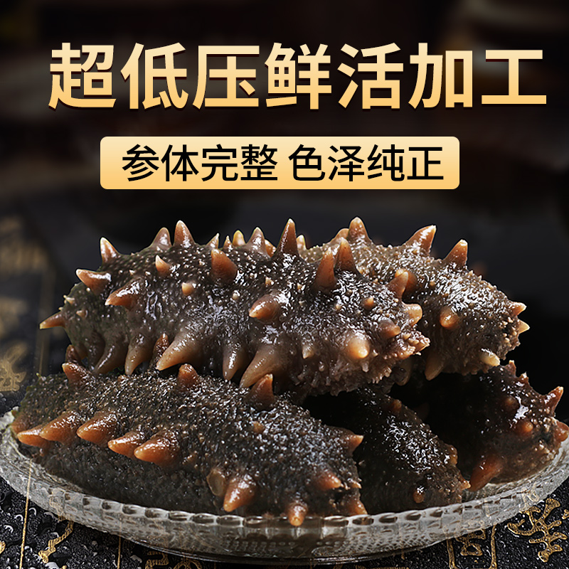 广东电视台粤媒优选大连辽刺参 深海野区鲜食海参  4斤4-6头/斤