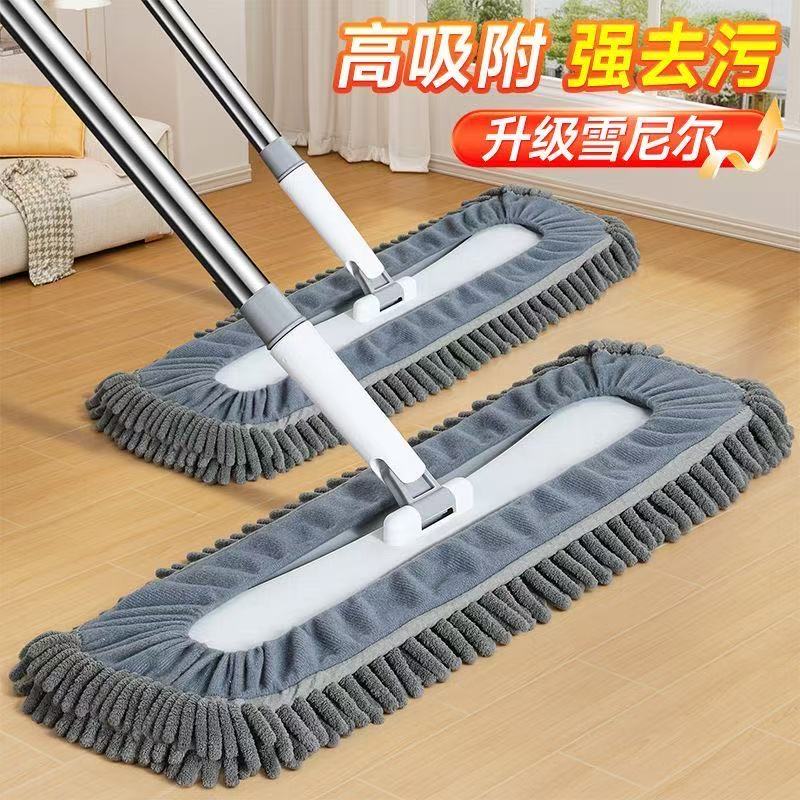 雪尼尔平板拖把干湿两用 拖地神器套装