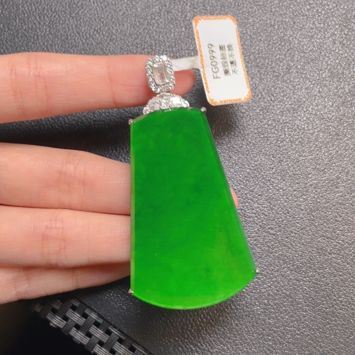 翡翠银S925镶嵌吊坠(不含链)