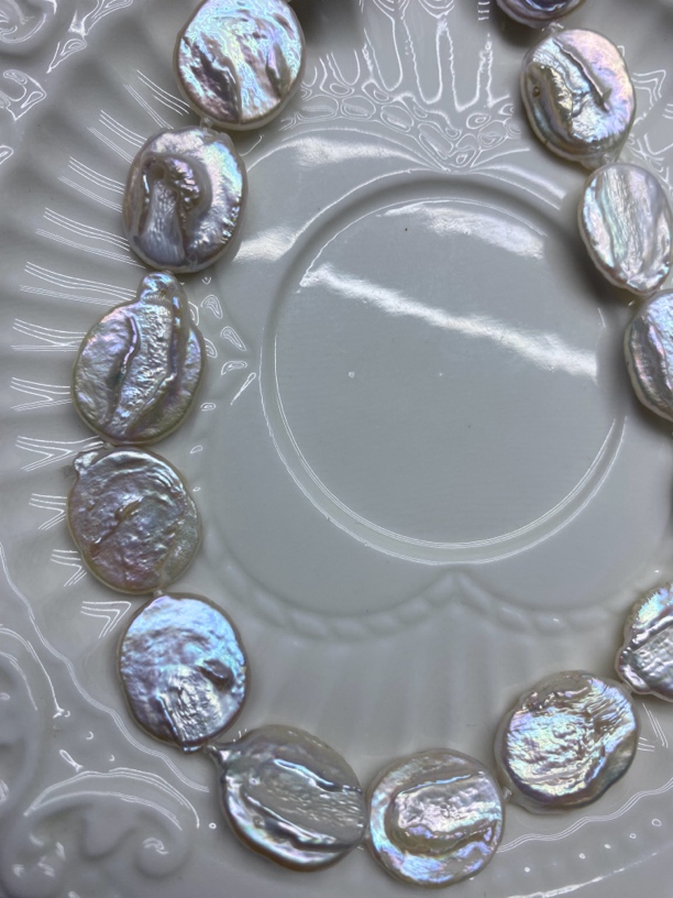 白色椭圆巴洛克珍珠项链气质时尚女王