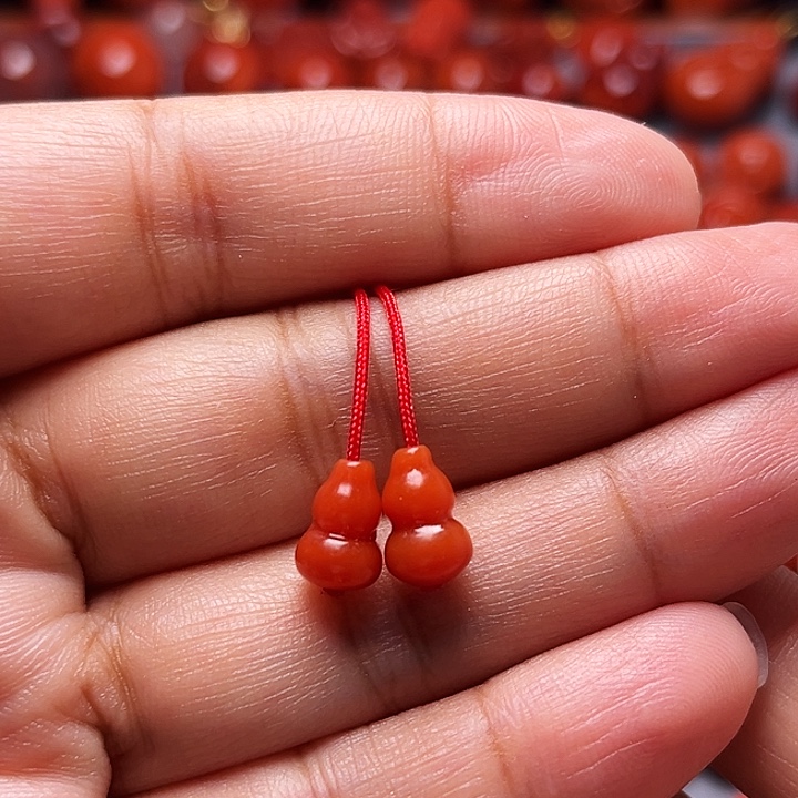 南红玛瑙未镶嵌配饰葫芦弟子珠