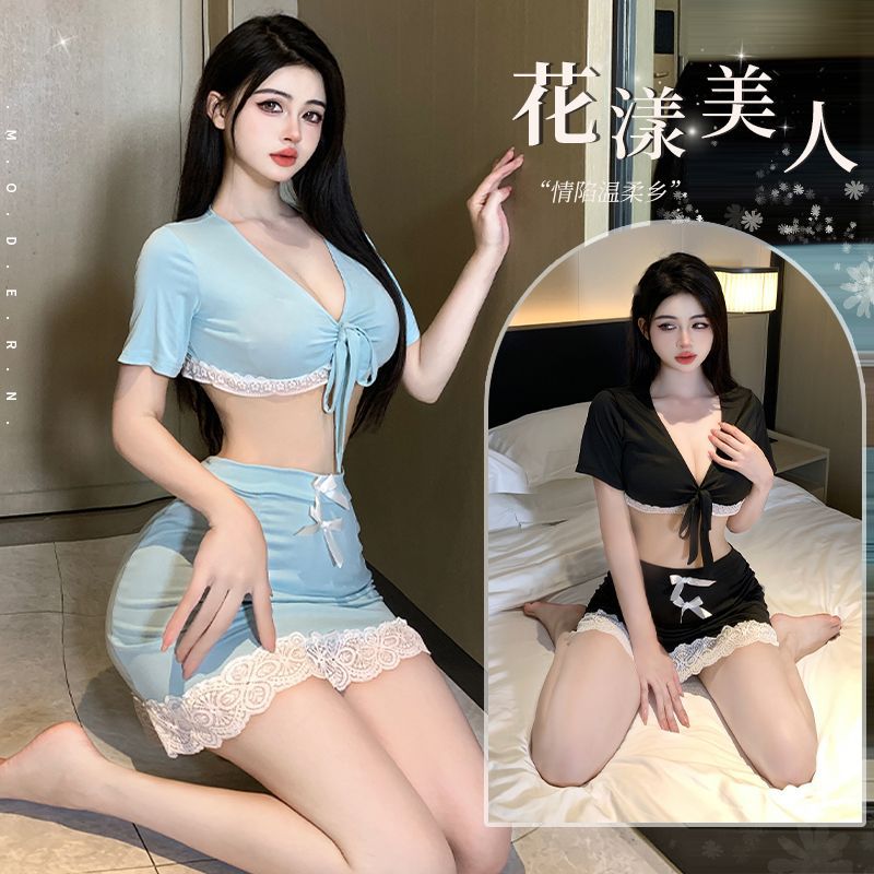 内衣性感辣妹秘书分体式可校园风JK套装5901