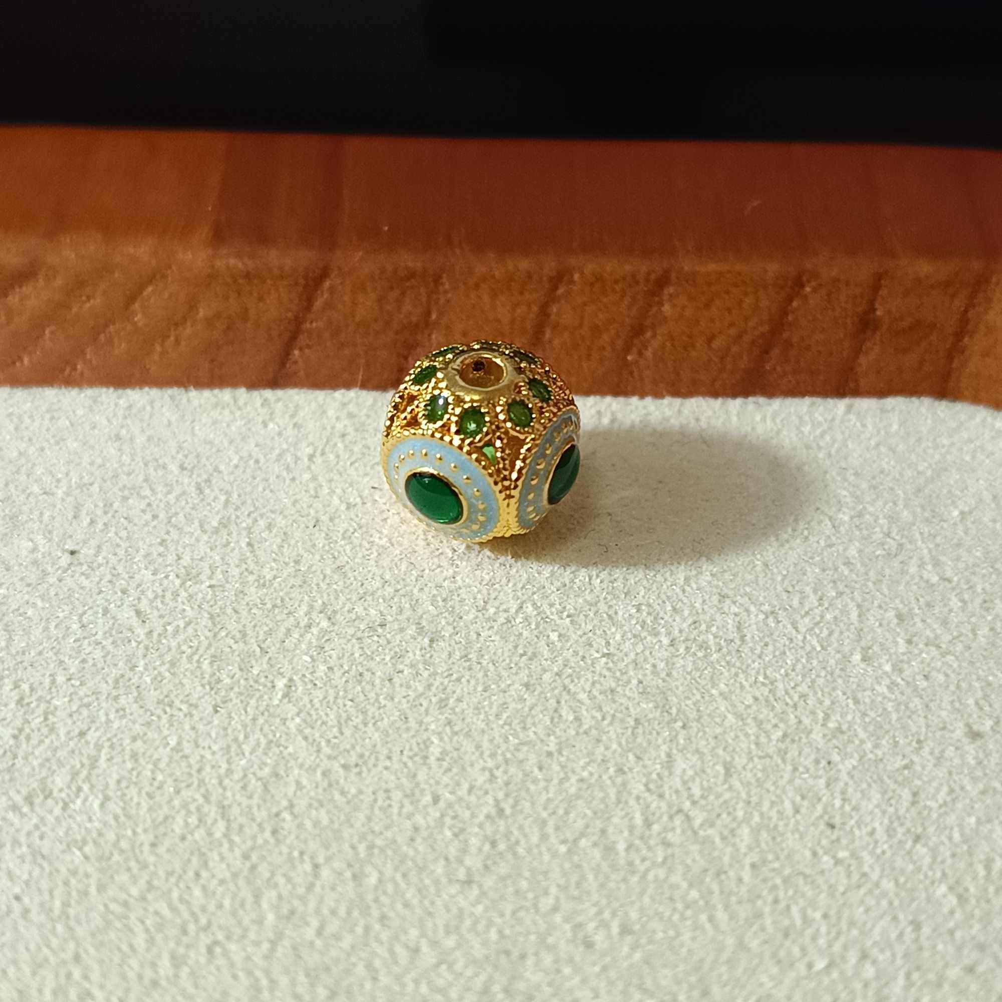 足金999 珐琅彩四面点缀天眼珠