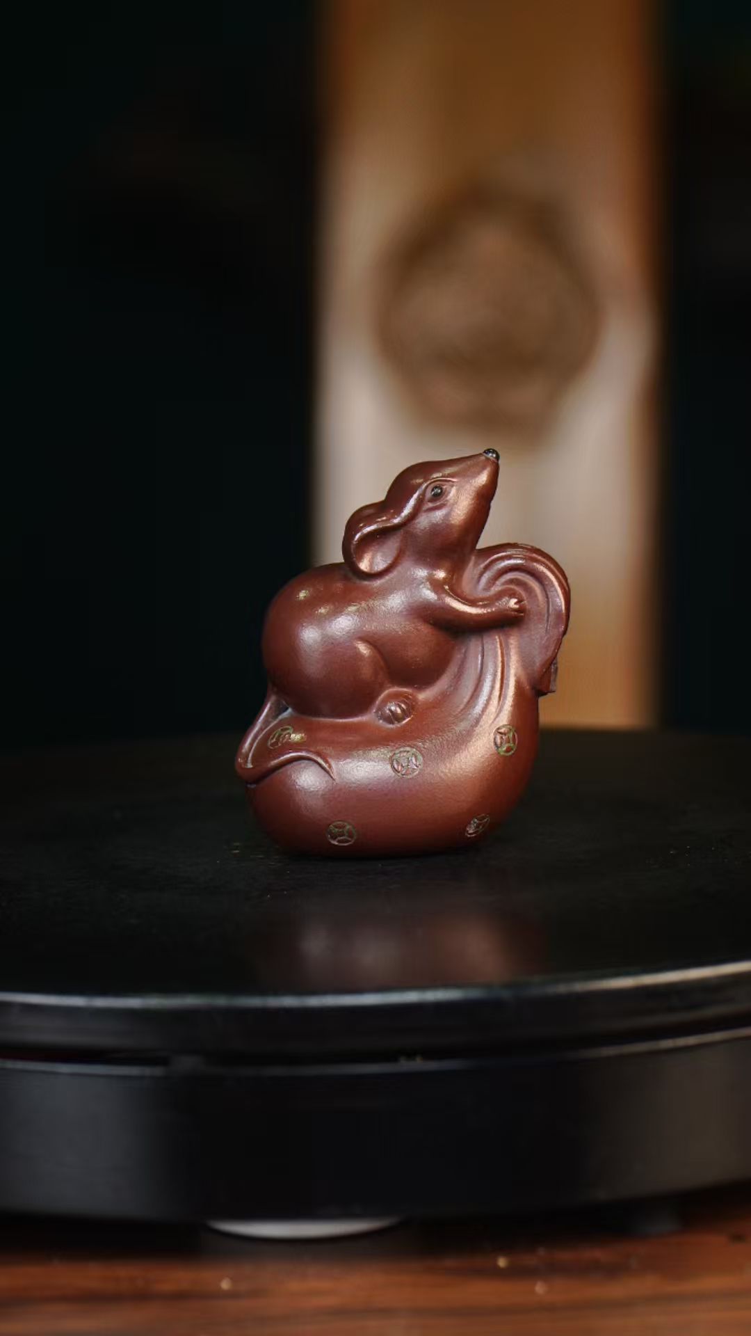 鼠来宝 宜兴紫砂茶宠摆件