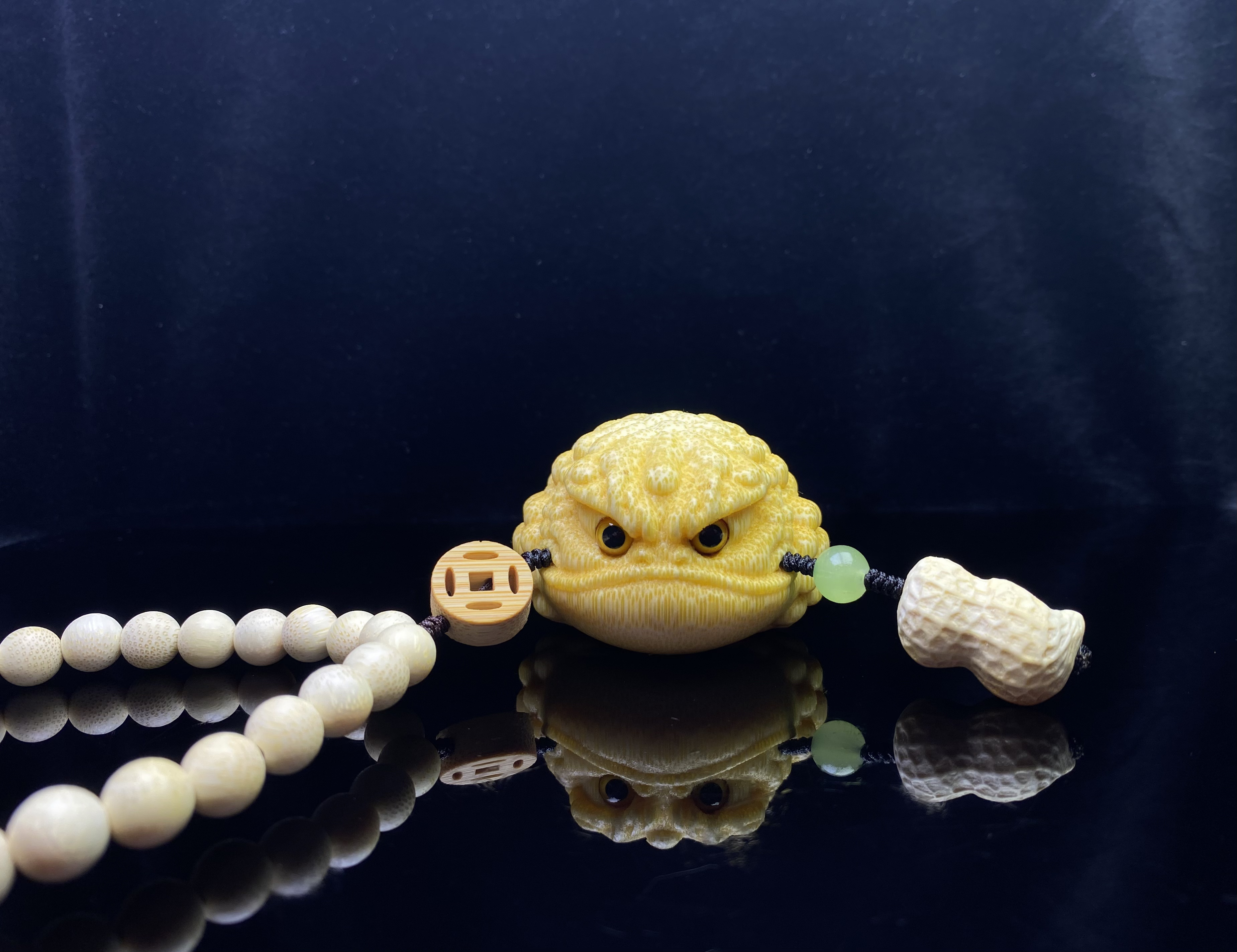 《扁恶霸》5公分➕尺寸龙血金丝竹实心竹手把件