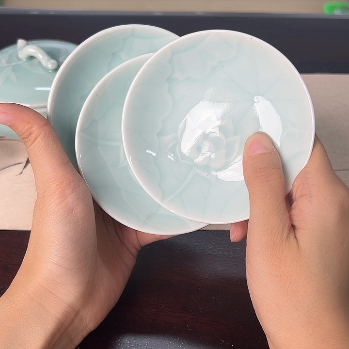 龙泉云间青瓷小米茶器