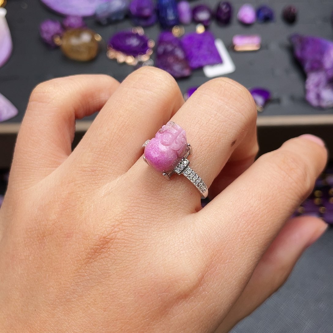 苏纪石（舒俱来）戒指银S925镶嵌