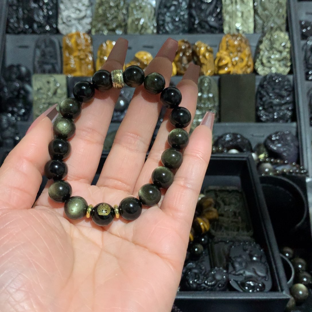 黑曜岩手链未镶嵌*️****