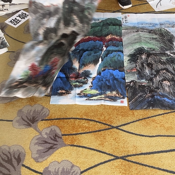 福***禄国画放漏作品三张王丽影三尺