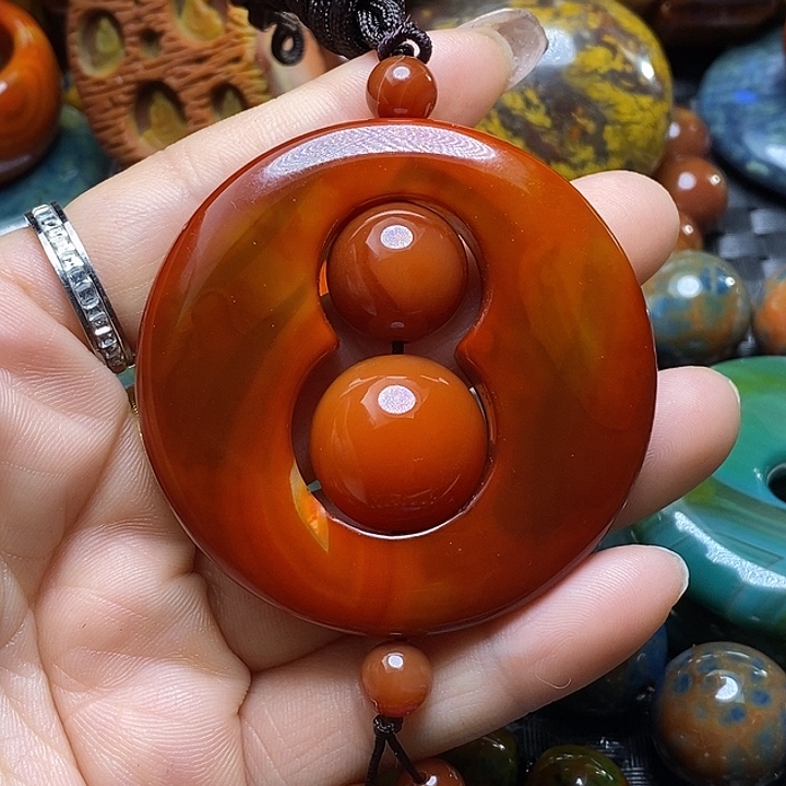 丰***虾玛瑙/玉髓未镶嵌颈饰