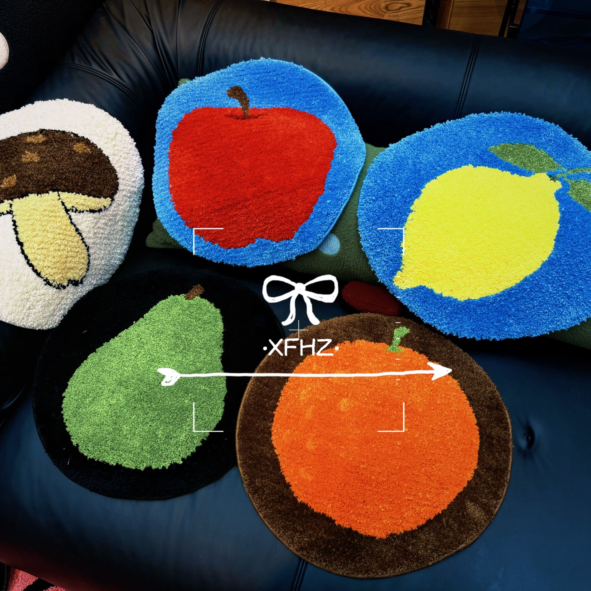 【XFHZ】方自制-加厚秋冬限定【三股纱植绒坐垫】柔软防滑直径45cm