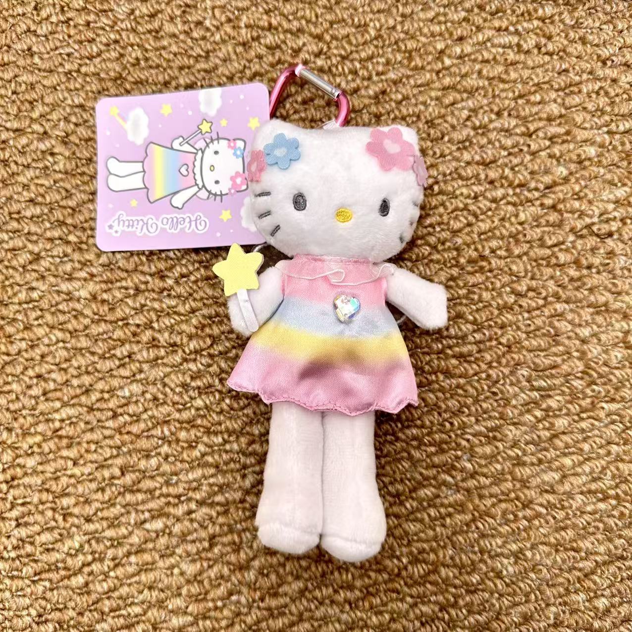 【日本限定】正版HELLOKITTY黑皮NIC联名花仙子长腿KITTY挂件