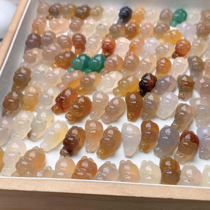 玛瑙/玉髓未镶嵌玛瑙福利趴趴猫