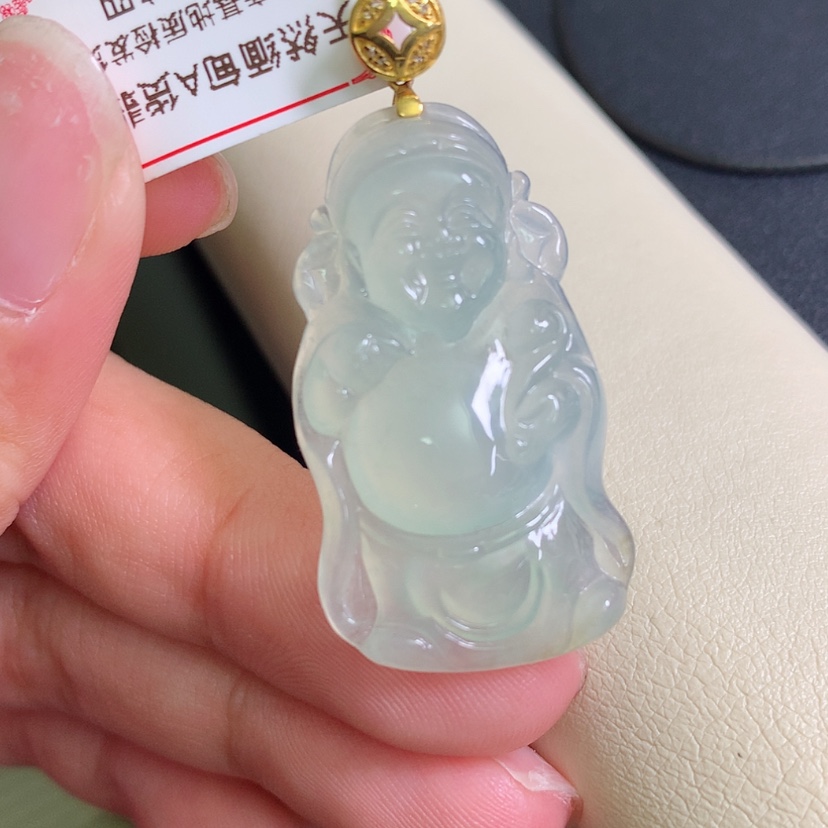 【闪购商品】翡翠颈饰18K金镶嵌门****树财神