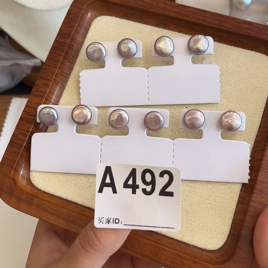 银S925镶嵌耳饰淡水珍珠