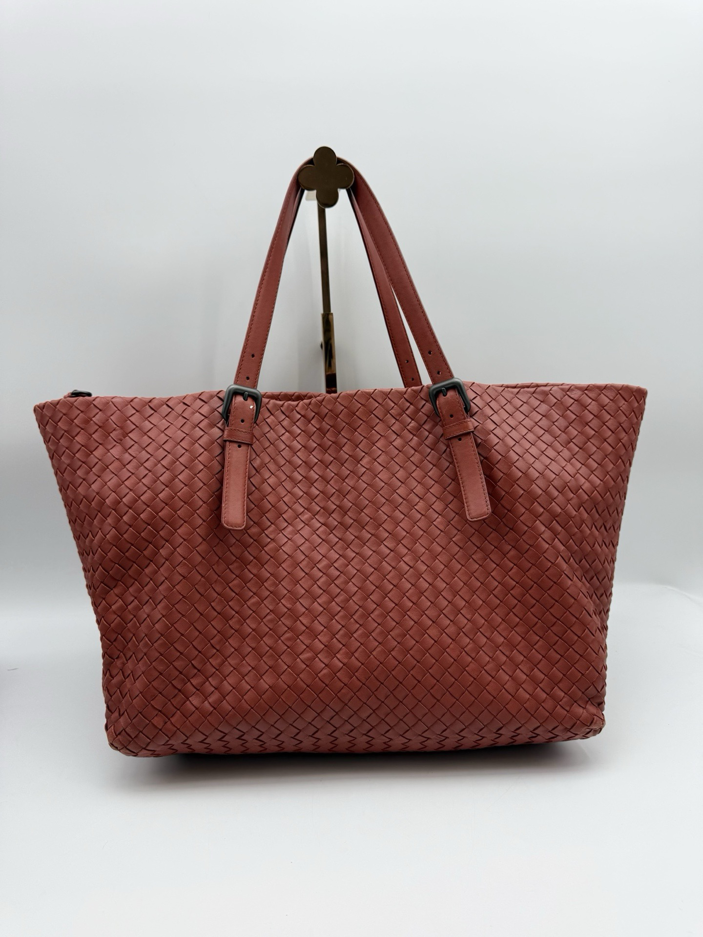 95新 BOTTEGA VENETA/葆蝶家 红色提单肩包 购物袋