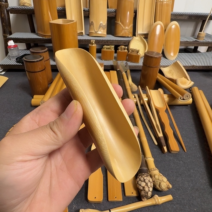 ****多竹手工精品玉竹小茶则