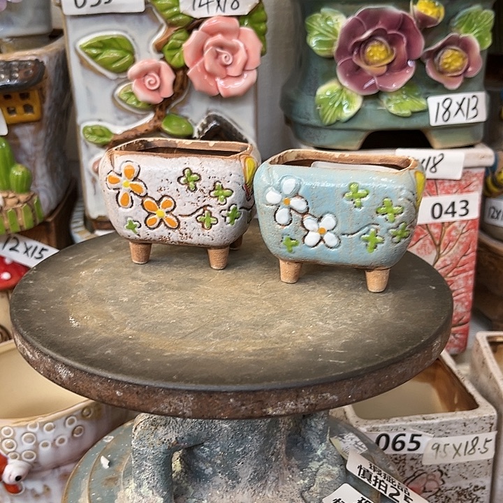 粗陶材质多肉花盆