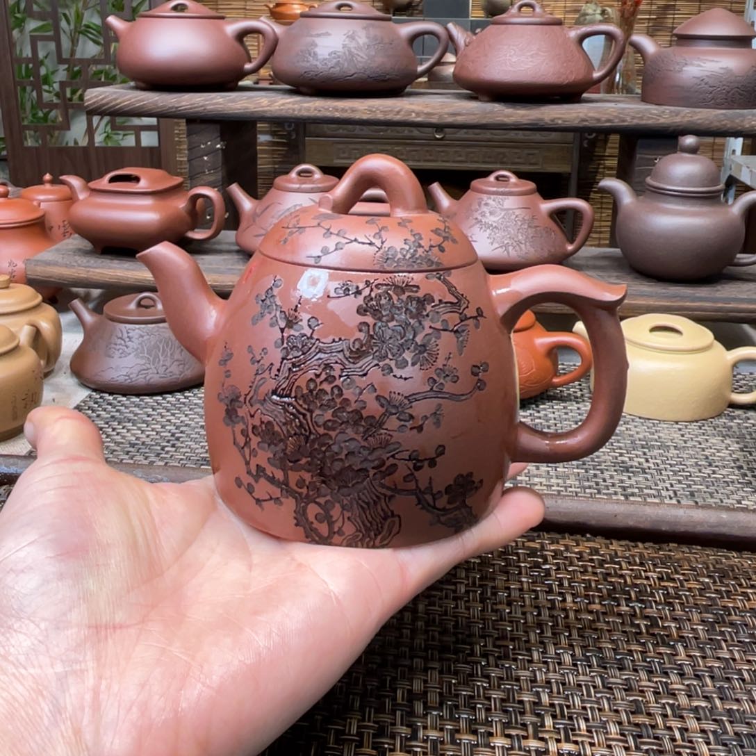 紫砂茶壶宜兴原矿紫砂手工制255