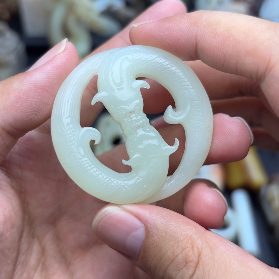 和田玉未镶嵌吊坠(不含链)