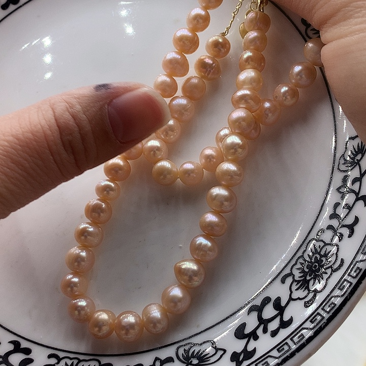 淡水珍珠项链合金16