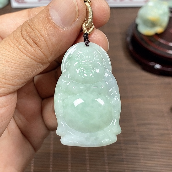 颈饰未镶嵌翡翠天然翡翠玉A货配证书