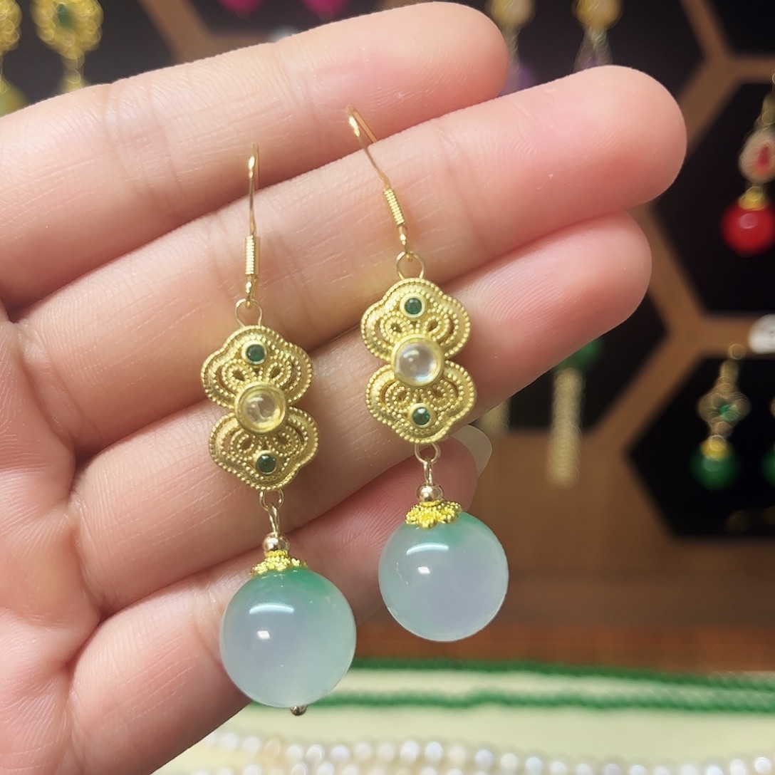 锆石合金925银耳饰